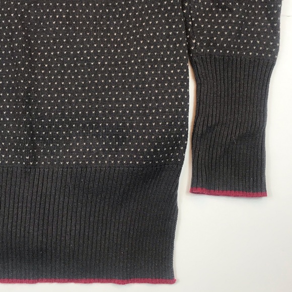 AVALANCHE Gray Cowl neck Sweater NORDIC Small Red - Picture 7 of 9